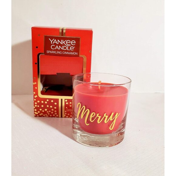 Yankee Candle Merry Sparkling Cinnamon Tumbler Candle Limited Holiday Edition - Picture 5 of 5